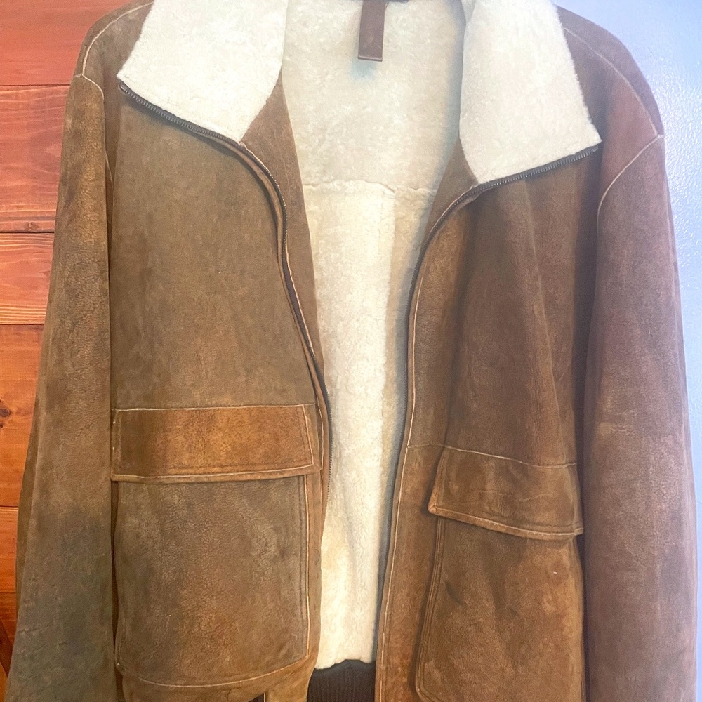 Men's Leather Bomber Jacket